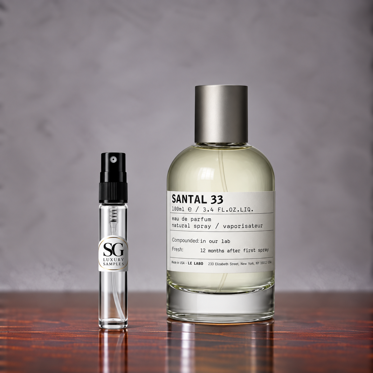 Le Labo Santal 33 samples 2ml, 5ml, 10ml