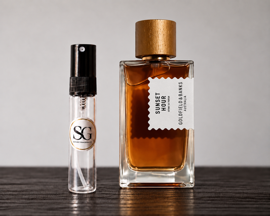 Goldfield & Banks Sunset Hour Dark Peach edp samples 1ml, 2ml, 5ml, 10ml