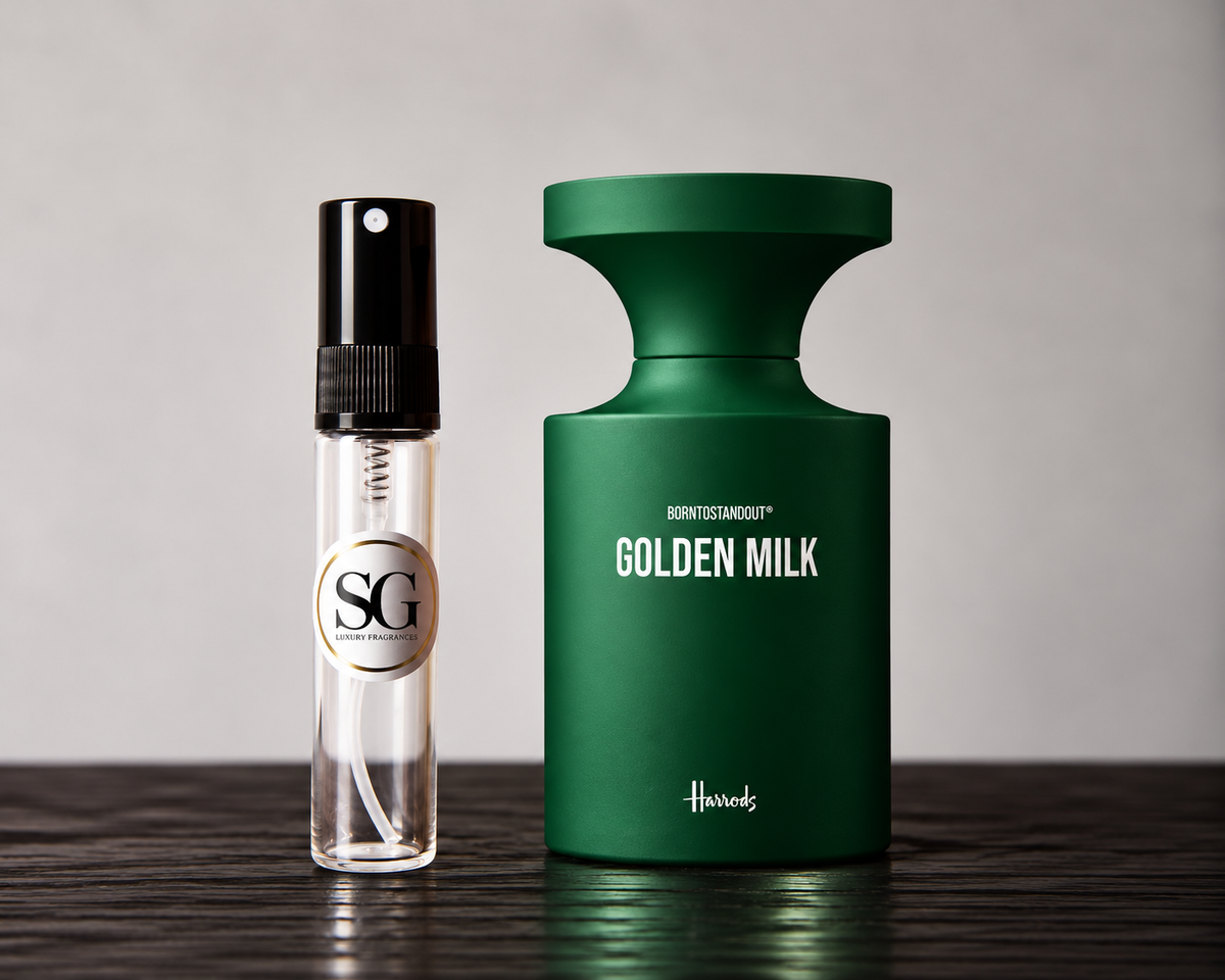 BORNTOSTANDOUT Golden Milk edp samples 1ml, 2ml, 5ml, 10ml