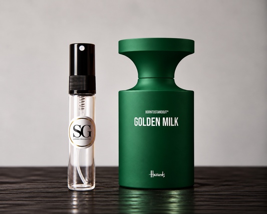 BORNTOSTANDOUT Golden Milk edp samples 1ml, 2ml, 5ml, 10ml